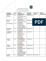 Formato Listado de Los Estudiantes para Intervención en Lecto-Escritura