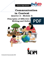 Oralcommunication q2 Mod3 Principlesofeffectivespeechwritinganddeliveryv2