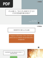 Clase 1: "Lo Clásico Y Lo Contemporáneo": Nivel: Cuarto Medio Asignatura: Lengua y Literatura