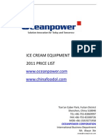 Ocean Power Ice Cream Equipment Price List 2011 