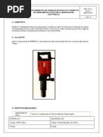 1.-Objetivo: Procedimiento de Trabajo Seguro Uso Correcto de Herramienta Eléctrica (Demoledor Eléctrico)