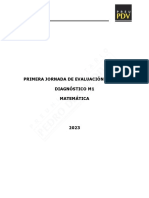 Primera Jornada de Evaluación General Diagnóstico M1 Matemática