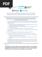 Interim Country-Level Decision-Making Guidance For Introducing Multiple Micronutrient Supplementation For Pregnant Women