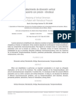 Restablecimiento de Dimención Vertical en Paciente Con Preción Retrodiscal