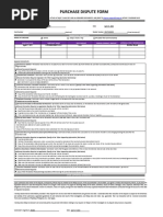 Menor - Purchase Dispute Form