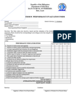 Work Immersion Evaluation Form