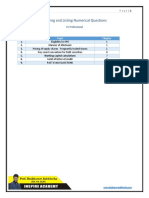 Funding and Listing Numerical Questions: S.no. Topic