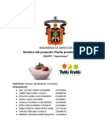 Nombre Del Proyecto: Planta Productora de Yogurt: Ingenieria de Servicios D04