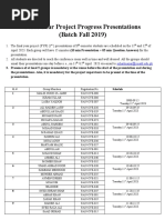 Final Year Project Progress Presentations (Batch Fall 2019) : Sohaibnazar@cuiatd - Edu.pk