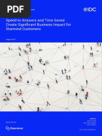 IDC Business Value White Paper - Speed To Answers and Time Saved Create Significant Business Impact For Starmind Customers