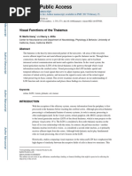 HHS Public Access: Visual Functions of The Thalamus