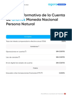 Cartilla Informativa de La Cuenta de Moneda Nacional Persona Natural Ahorros