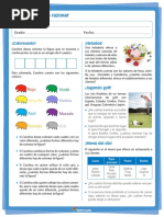 Actividades para Razonar: Nombre: Grado: Fecha