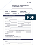 Formato de Recepción N 002 - Solicitud de Pensión de Jubilación (DL N 19990)