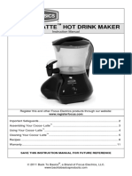 Cocoa Latte Hot Drink Maker: Instruction Manual