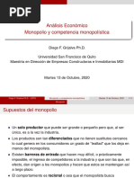 Análisis Económico Monopolio y Competencia Monopolística