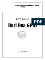 Hari Doa GPIB: Tata Ibadah