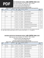 Mid Semester Exam Schedule