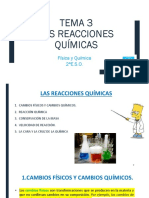 Tema 3 Las Reacciones Químicas: Física y Química 2ºE.S.O