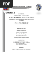 Grupo: 2: Introducción A La Linguística