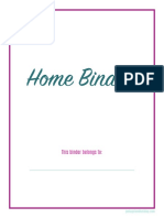 Free Printable Home Binder