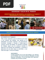 Seguridad Y Salud en El Trabajo: Investigación de Incidentes, Accidentes de Trabajo Y Seguimiento A Acciones Correctivas