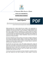 Aula 2 - Mat Ig Organica - Apostila - Tema Saindo Da Igreja Institucionaliada para A Ig Organica