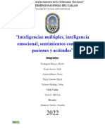 Inteligencias Múltiples, Inteligencia Emocional, Sentimientos Complejos, Pasiones y Actitudes