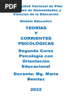 Modulo Educativo - Teorías y Corrientes Ps 2ºOE - MaríaBenítez