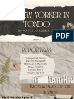 The New Yorker in Tondo: by Marcelo Agana, JR