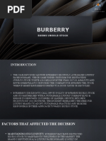 Burberry: Burns Unsold Stock