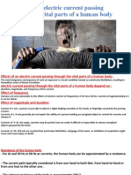 Effects of An Electric Current Passing Through The Vital Parts of A Human Body