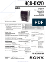 Service Manual: Hcd-Dx2D