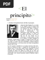 El Principito: Nombre: Curso: 1. Realizar La Biografía Del Autor Del Libro El Principito