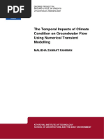 The Temporal Impacts of Climate Condition On Groundwater Flow Using Numerical Transient Modelling