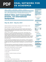 2015 PROGRAMMA Global Cities and Cosmopolitan Dreams, 1st International Symposium - Barcellona 18-20 Maggio