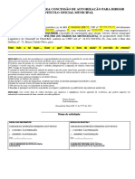 Requerimento para Concessao de Autorizacao para Dirigir Veiculo Oficial Municipal