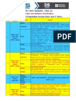 Xi Test Schedule 2023-24