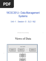 18CSC301J - Data Management Systems: Unit - 1: Session - 3: SLO - 1&2