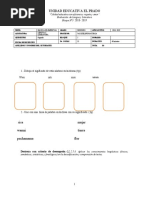 Evaluación de Lengua Bloque 5 2018 2019 Vale