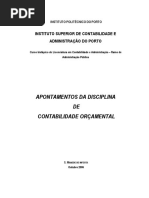 Apontamentos Da Disciplina DE Contabilidade Orçamental: Instituto Superior de Contabilidade E Administração Do Porto