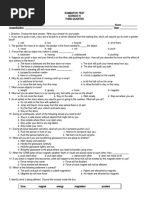 SECOND SUMMATIVE TEST sCIENCE