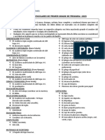 Lista de Útiles Primer Grado