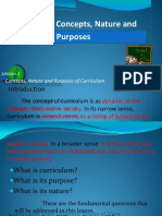 Curriculum: Concepts, Nature and Purposes Curriculum: Concepts, Nature and Purposes Curriculum: Concepts, Nature and