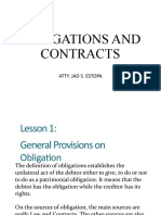 Obligations and Contracts: Atty. Jad S. Estopa