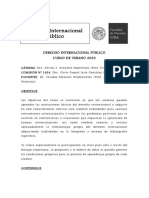 Derecho Internacional Público Curso de Verano 2023