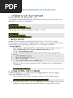 The Let's Encrypt Client: Apt-Get Update Sudo Apt-Get Install Certbot Apt-Get Install Python-Certbot-Nginx