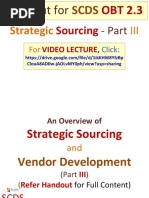 Strategic: Sourcing