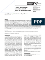 Investigating The Effect of Electrode Preheating in Novel Water-Cooled Advanced Submerged Arc Welding Process