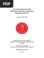 Anomaly Detection With Machine Learning in Wireless Networks and IoT by Zyyad Shah Master Thesis 2021